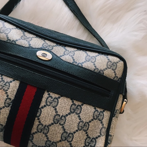 Gucci Handbags - authentic vintage gucci monogram leather crossbody